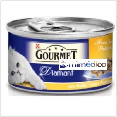 GOURMET DIAMANT FINAS LONCHAS CON POLLO 24X85 PURINA VETERINARIA
