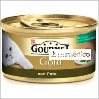 GOURMET GOLD MOUSSE PATO ESPINACA CAJA 24X85GR. PURINA VETERINARIA