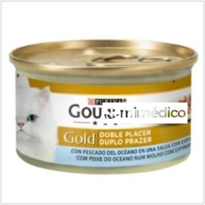 GOURMET GOLD DOBLE PLACER PESCADO ESPINAC. 24X85GR PURINA VETERINARIA