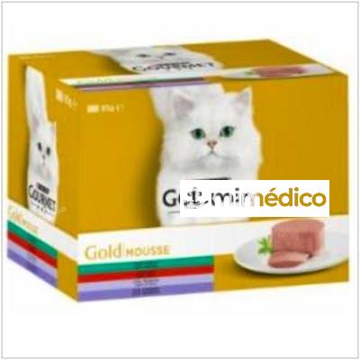 GOURMET GOLD MOUSSE TERNERA CAJA 24X85GR MULTIPACK PURINA VETERINARIA