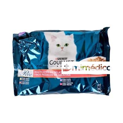 GOURMET PERLE LAMINAS GELATINA  VARIADO 4X85GR. PURINA VETERINARIA