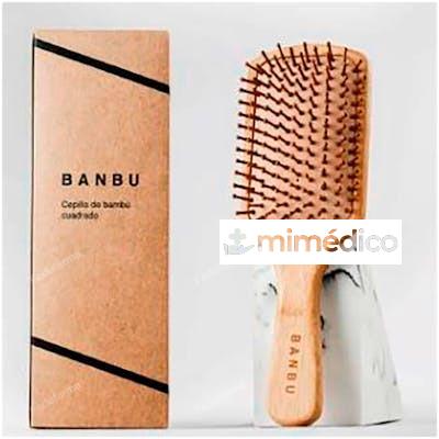 BANBU CEPILLO DE BAMBU Y CAUCHO NATURAL CUADRADO. BANBU