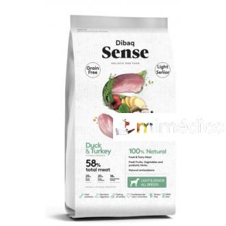 DIBAQ SENSE PATO Y PAVO PERRO SENIOR LIGHT 12KG.SG DIBAQ VETERINARIA