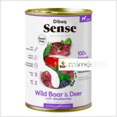 DIBAQ SENSE CIERVO-JABALI PERRO ADULTO LATA 380GR. DIBAQ VETERINARIA