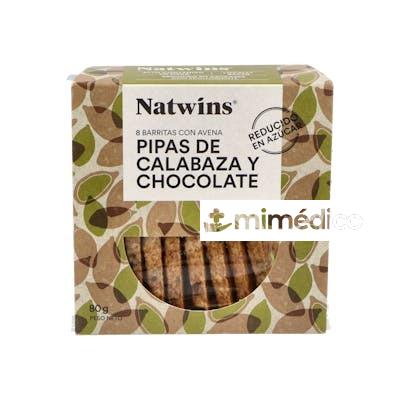 BARRITAS DE SEMILLAS DE CALABAZA Y CHOCOLATE 80GR. NATWINS