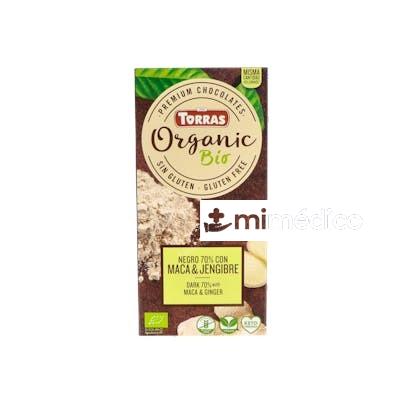 CHOCOLATE NEGRO CON MACA-JENGIBRE 100GR. BIO SG TORRAS