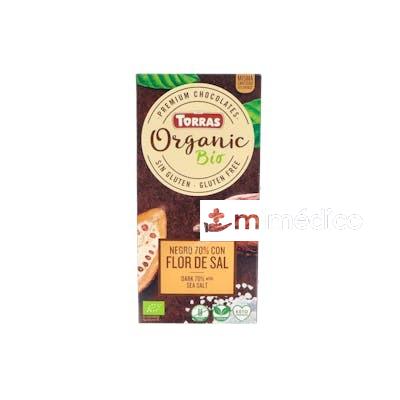 CHOCOLATE NEGRO 70% CON FLOR DE SAL 100G BIO SG TORRAS