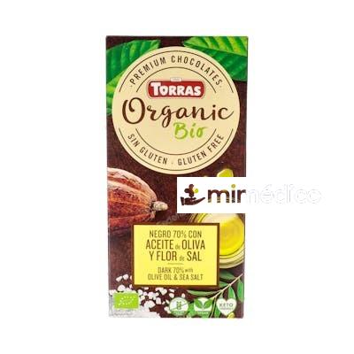 CHOCOLATE NEGRO 70% CON ACEITE OLIVA 100G BIO SG TORRAS