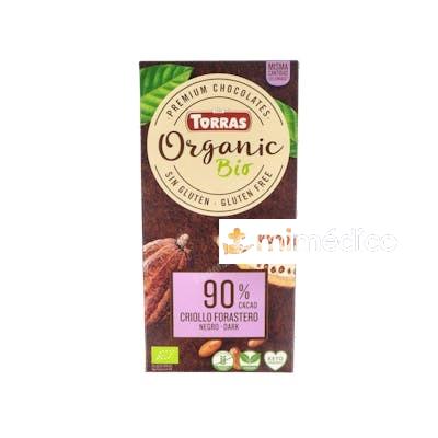 CHOCOLATE NEGRO 90% CRIOLLO FORASTERO 100G BIO SG TORRAS
