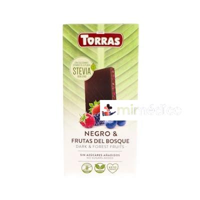CHOCOLATE NEGRO FRUTOS BOSQUE STEVIA 125GR TORRAS