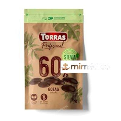 GOTA CHOCOLATE 60 CACAO STEVIA 1KG TORRAS