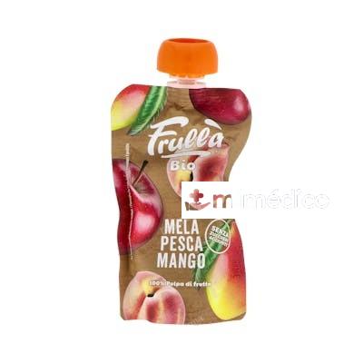 PURE DE MANZANA MELOCOTON Y MANGO 100GR. BIO FRULLA