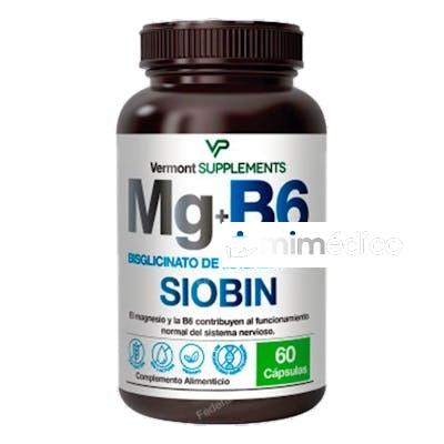 MG+B6 SIOBIN BISGLICINATO DE MAGNESIO+B6 60CAP. VERMONT SUPPLEMENTS