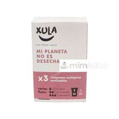 COMPRESAS REUTILIZABLES VARIOS FLUJOS S/M 3UDS. XULA