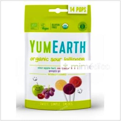 PIRULETAS ORGANICAS SABOR FRUTAS ACIDAS 14UD. YUM EARTH