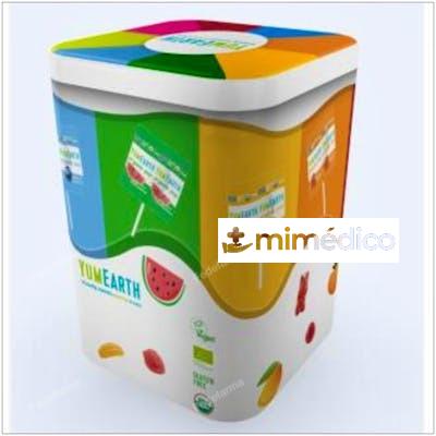PIRULETAS ORGANICAS SABOR FRUTAS LATA 50UD. YUM EARTH