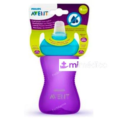 VASO BOQUILLA DURA MORADO 300ML +12MESES SCF802/02 AVENT