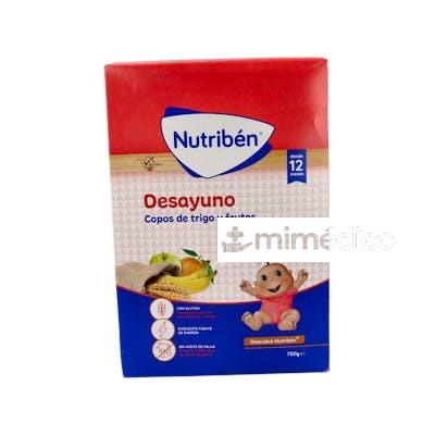 NUTRIBEN DESAYUNO COPOS TRIGO FRUTAS 750GR.+12M NUTRIBEN