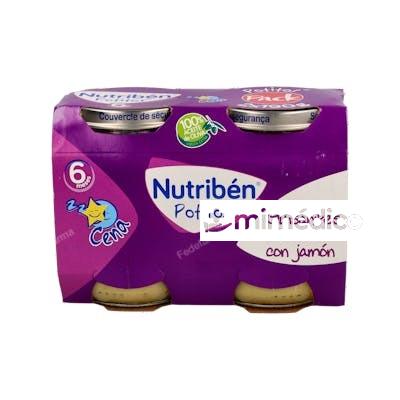 NUTRIBEN POTITO CENA GUISANTES JAMON 2X190GR.+6M NUTRIBEN