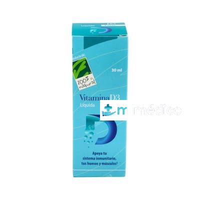 VITAMINA D3 FORTE LIQUIDA 30ML. CIEN POR CIEN NATURAL