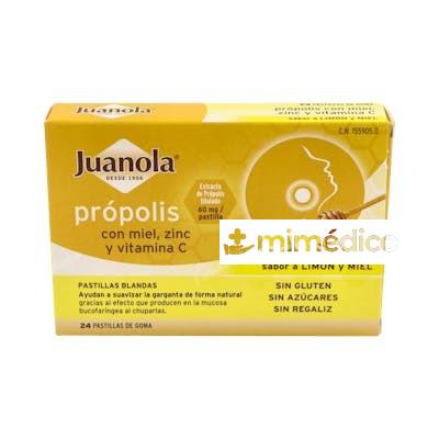 JUANOLA PASTILLAS PROPOLIS MIEL-ZINC-VIT. C 24UD.