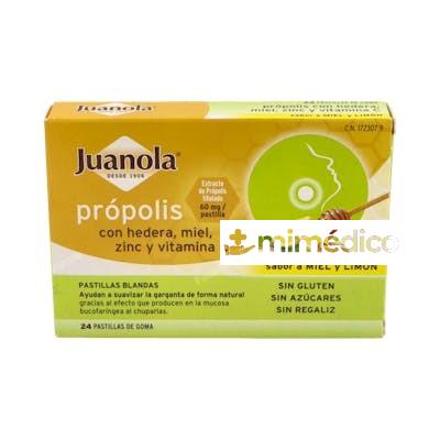 JUANOLA PAST. PROPOLIS HEDERA-MIEL-ZINC-VIT C 24UD