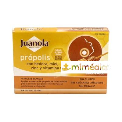 JUANOLA PASTILLAS PROPOLIS HEDERA-MIEL 24UD