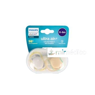CHUPETE ULTRA AIR 0-6MESES NEUTRO 2UDS. SCF085/15 AVENT