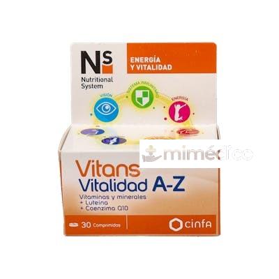 NS VITANS VITALIDAD A-Z 30 COMP NS