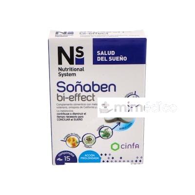 NS SOÑABEN BI-EFFECT MELATONINA 1,85MG 15 COMP NS