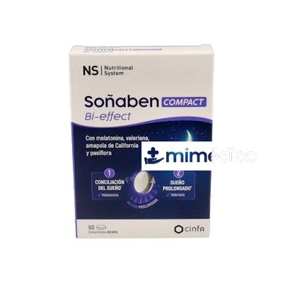 NS SOÑABEN BI-EFFECT MELATONINA 1,85 MG 60 COMP NS