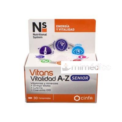 NS VITANS VITALIDAD A-Z SENIOR 30 COMP NS