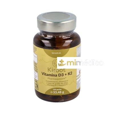 VITAMINA D3+K2 120PERLAS. KIROOT NUTRIBIOTICA