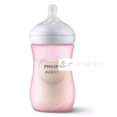BIBERON NATURAL RESPONSE ROSA 260ML. AVENT