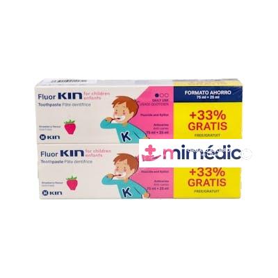 FLUOR KIN INFANTIL PASTA 75 ML+25 ML 2 X 1 KIN