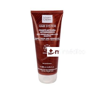 HAIR SYSTEM 3GF CHAMPU ANTICAIDA/SEBORREICO 200ML MARTIDERM