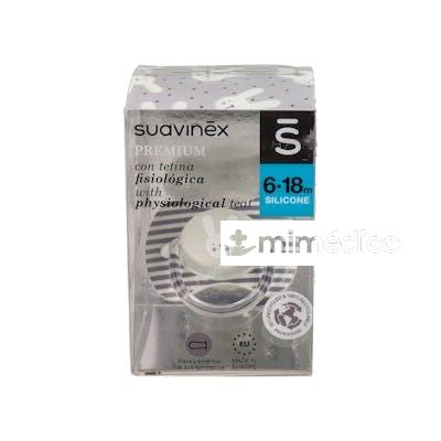 CHUPETE PREMIUM SILICONA FISIO 4-18M 1 UNIDAD SUAVINEX