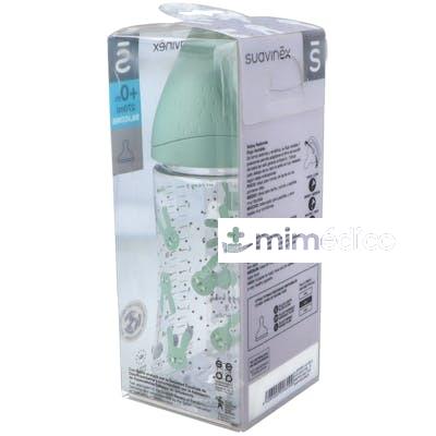 BIBERON PREMIUM BOCA ANCHA SILICONA REDONDO 3POSI T/U +0M 270ML SUAVINEX