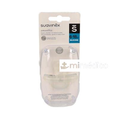 CHUPETE SMOOTHIE ANATOMICO TODO SILICONA 6-18M 1UNIDADES SUAVINEX