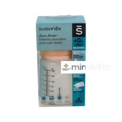 BIBERON ZERO ANTI-COLICO B/ANCH SILICONAFLUJO LENTO 180ML SUAVINEX