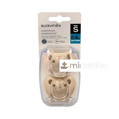 CHUPETE CLASICO SILICONA ANATOMICO 0-6 M 2 UNIDADES SUAVINEX
