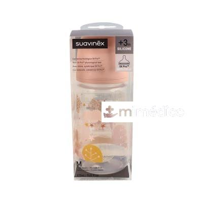 BIBERON TETINA FISIO SILICONAT/U +3M FLUJO M 250ML SUAVINEX