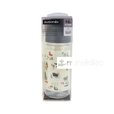 BIBERON TETINA FISIOLOGICA SILICONAL +6M 360ML 1UNI SUAVINEX