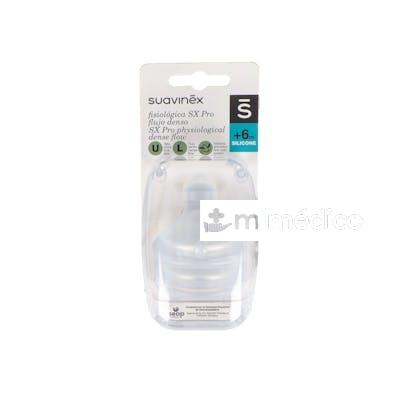TETINA FISIOLOGICA FLUJO L SILICONA +6M 2 UNI SUAVINEX