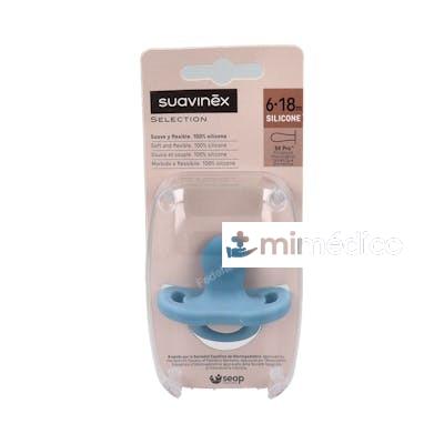 CHUPETE TETINA FISIOLOGICA TODO SILICONA 6-18M 1UN SUAVINEX