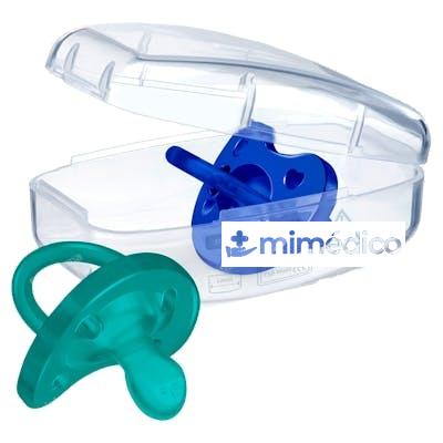 CHUPETE PHYSIO SOFT SILICONA ANATOMICO AZUL 12M +1UN CHICCO
