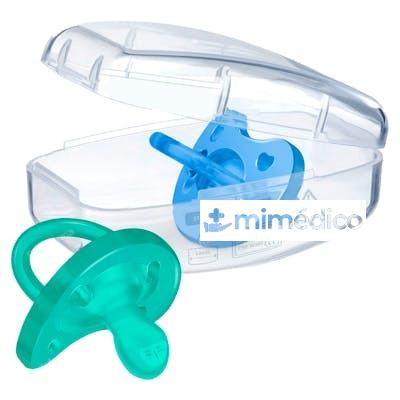 CHUPETE PHYSIO SOFT SILICONA ANATOMICO AZUL/VERDE 6-12 2UN CHICCO