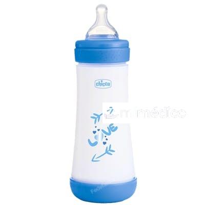 BIBERON PERFECT5 4 M 300 ML SIL AZUL CHICCO