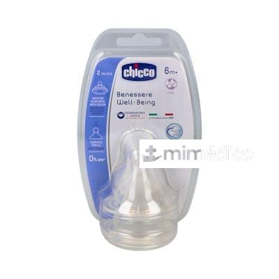 TETINA WB B/ANCHA SILI FLUJO PAPILLA +6M 2UN CHICCO