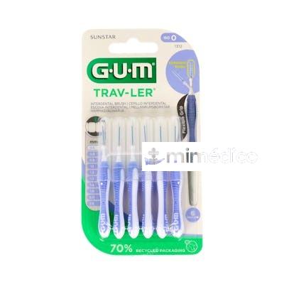 CEPILLO INTERDENTAL TRAV-LER 0.6MM 6UN AZUL CLARO GUM